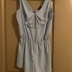 light blue romper with bow